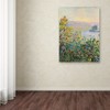 Trademark Fine Art Monet 'Flower Beds At Vetheuil' Canvas Art, 24x32 AA00994-C2432GG